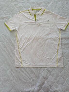 Porsche White and Green Polo Shirt